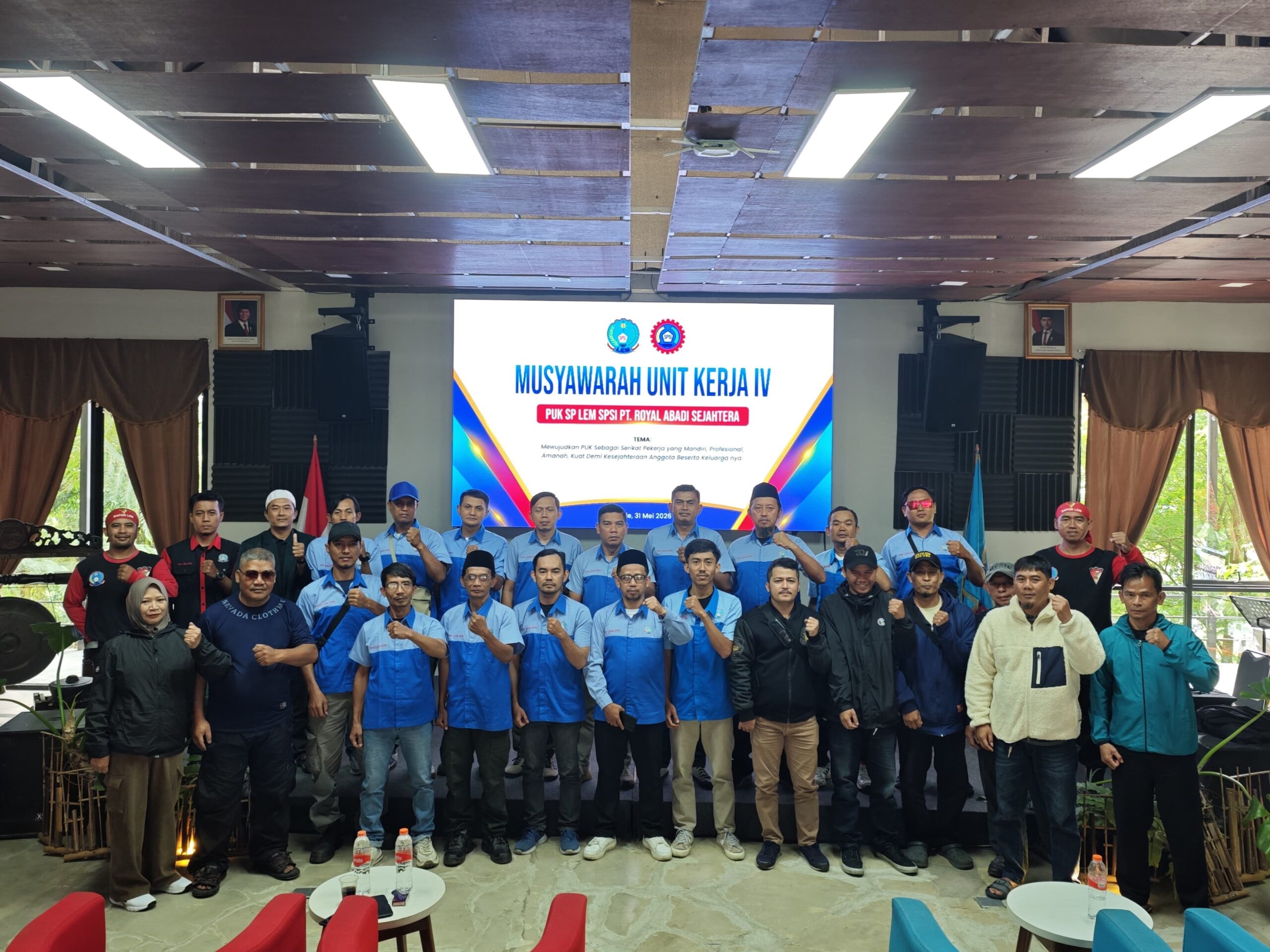 Musyawarah Unit Kerja (MUSNIK) IV PUK SP LEM SPSI PT Royal Abadi Grafika Hotel Lemvang Bandung
