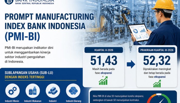 Industri Pengolahan Tetap Ekspansif, PMI-BI Kuartal II-2026 Capai 51,43