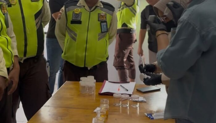 Polres Bengkalis Gelar Tes Urine Mendadak, 107 Buruh PT Semunai Sawit Perkasa Negatif Narkoba