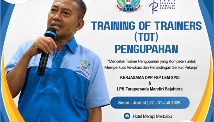 Siapkan Kader Profesional untuk Lembaga Negara, FSP LEM SPSI Gelar ToT Pengupahan di Bekasi