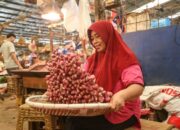 Buruh Kupas Bawang di Pasar Induk Kramat Jati Bertahan dengan Upah Tipis