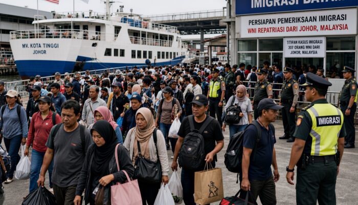 307 WNI Dipulangkan dari Johor ke Batam, 300 Orang Terkait Kasus Keimigrasian