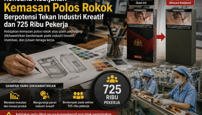 Rencana Kebijakan Kemasan Polos Rokok Berpotensi Tekan Industri Kreatif dan 725 Ribu Pekerja