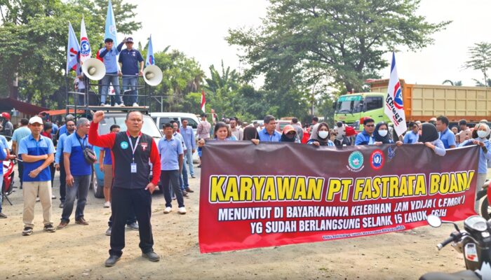 PUK SP LEM SPSI PT Fastrata Buana Tuntut Upah Lembur, Buruh Banten Serukan Solidaritas