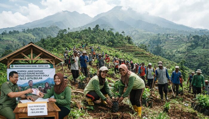 Pemprov Jabar Siapkan Reboisasi Gunung Wayang, 500 Petani Digaji Rp2,5 Juta per Bulan
