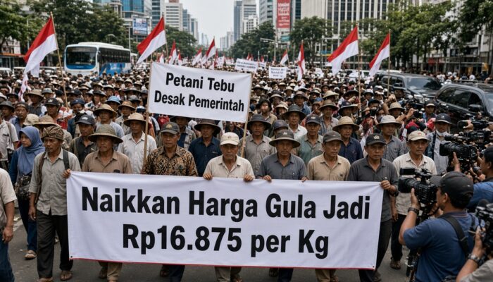 1.000 Petani Tebu Demo di Jakarta, Desak Pemerintah Naikkan Harga Gula Jadi Rp16.875 per Kg