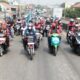 Demo Buruh Bikin Jalan Kebon Sirih Padat Merayap, Antrean Kendaraan Mengular
