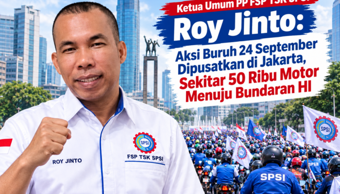 Aksi Buruh 24 September Dipusatkan di Jakarta, Sekitar 50 Ribu Motor Menuju Bundaran HI
