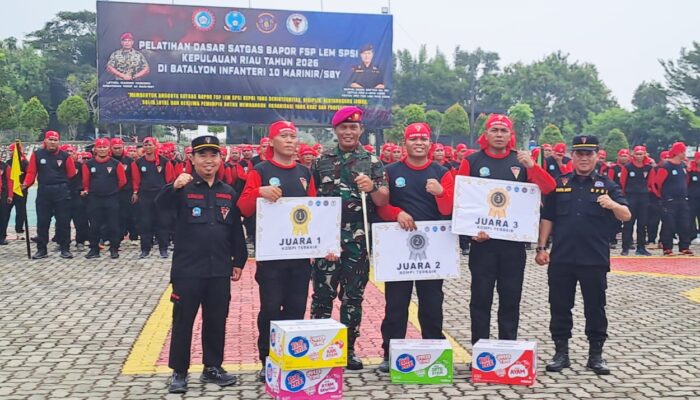 136 Kader Bapor SPSI Kepri Ditempa di Markas Marinir, Perkuat Barisan Perjuangan Buruh