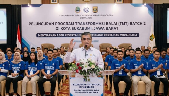 Kemnaker Luncurkan TMT Batch 2 di Sukabumi, Siapkan 1.600 Peserta untuk Peluang Kerja dan Usaha